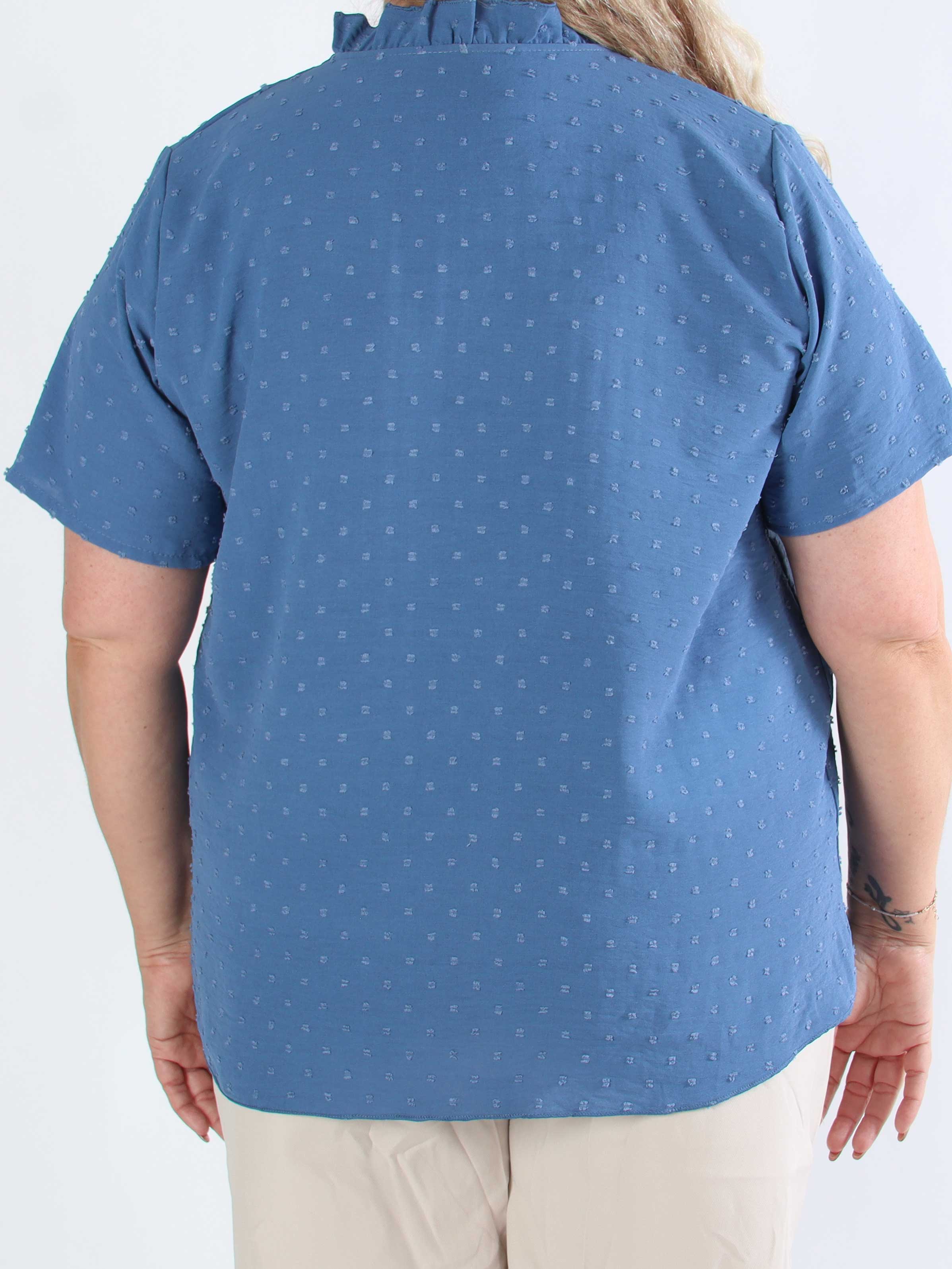 Bloom - Sød plus size tunika med flæsekant og sløjfe